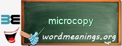 WordMeaning blackboard for microcopy